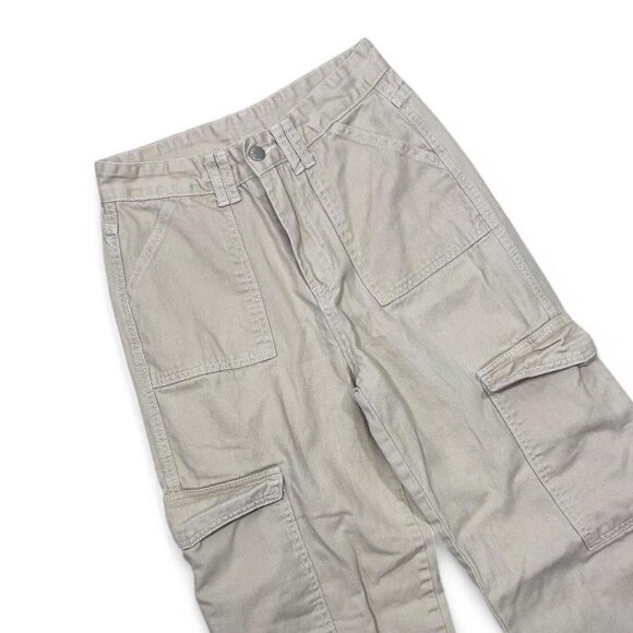 Cargo Pants Jeans High Waisted Tan Streetwear Skater Size S - Picture 2 of 5